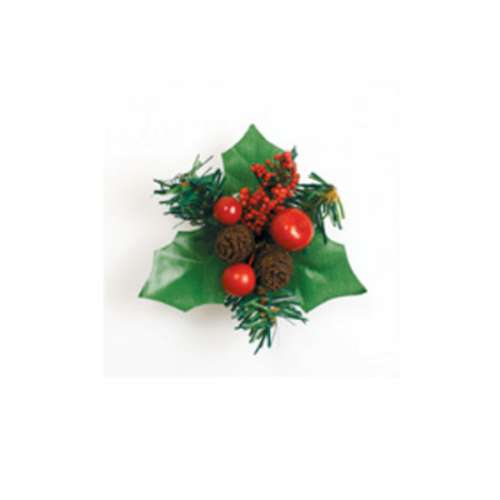 Christmas Berry and Pinecone Cake Topper